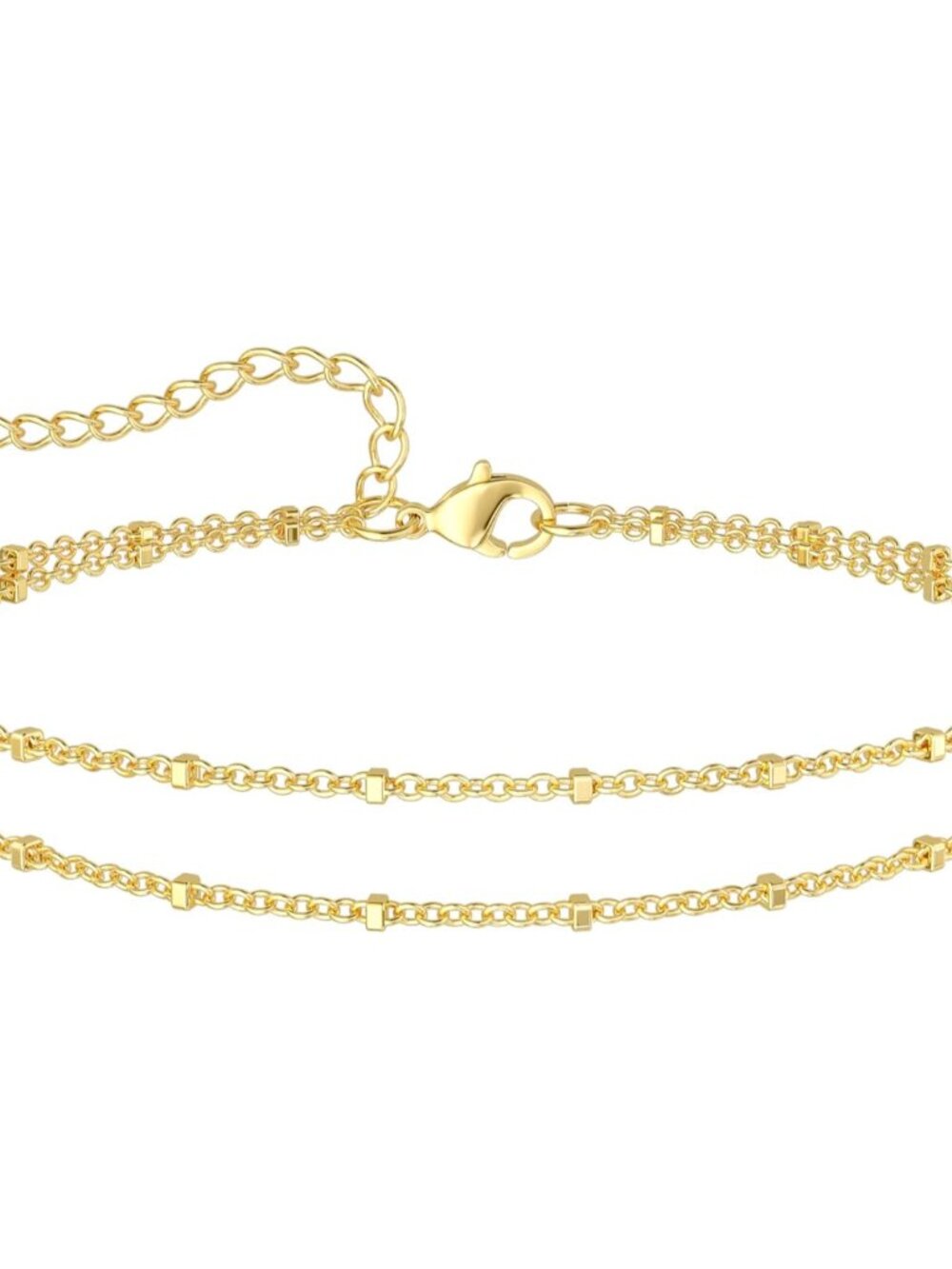 Dainty 14k Gold Plated Ankle Bracelets For Women, Waterproof 14k Gold Plated Lin